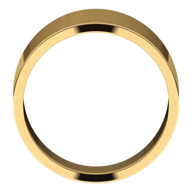 14K Yellow Or White Or Rose Gold Or Sterling Silver Or Platinum Standard Fit Flat Tapered Band
