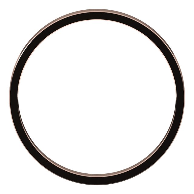 14K White Or Rose Gold Or Sterling Silver Or Platinum Flat Ultra-Lightweight Band