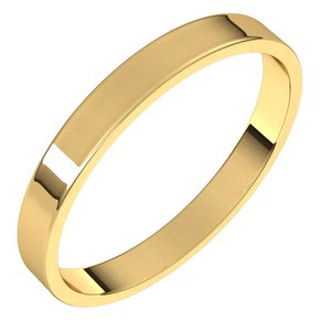 10K Yellow Or White Gold 2.5 Mm Standard Flat Ultra-Lightweight Band