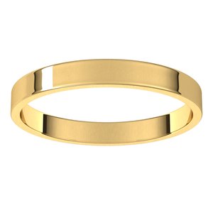 10K Yellow Or White Gold 2.5 Mm Standard Flat Ultra-Lightweight Band