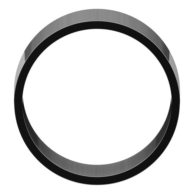 14K White Or Rose Gold Or Sterling Silver Or Platinum Flat Ultra-Lightweight Band