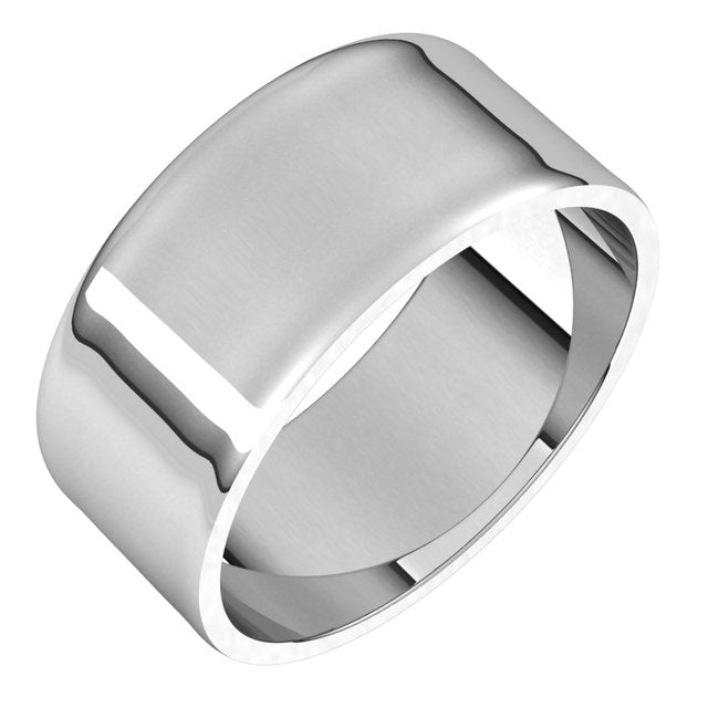 14K White Or Rose Gold Or Sterling Silver Or Platinum Flat Ultra-Lightweight Band