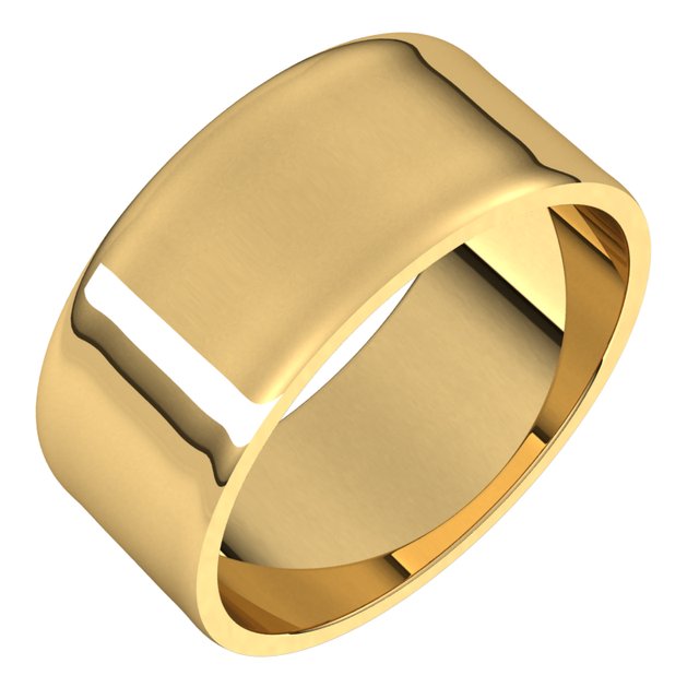 14K Yellow Or White Or Rose Gold Or Sterling Silver Standard Ultra-Lightweight Flat Ultra-Lightweight Band, Size 7