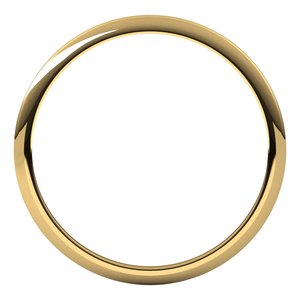 14K Yellow Gold Or Sterling Silver Platinum 1 Mm Standard Weight Half Round Band