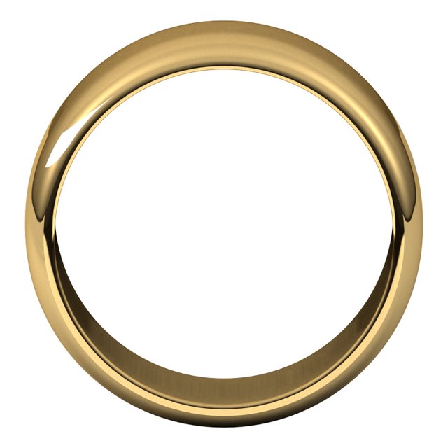 14K Yellow Or White Or Rose Gold Or Sterling Silver Or Platinum Or Palladium Standard Half Round Band