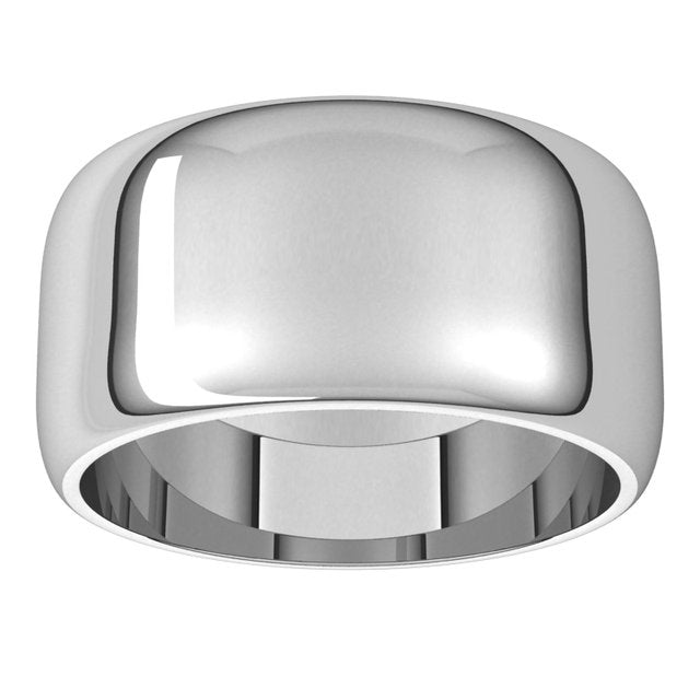 14K Yellow Or White Or Rose Gold Or Sterling Silver Or Platinum Or Palladium Standard Half Round Band