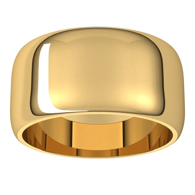 14K Yellow Or White Or Rose Gold Or Sterling Silver Or Platinum Or Palladium Standard Half Round Band