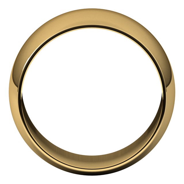 10K Yellow Or White Or Rose Gold Standard Half Round Band