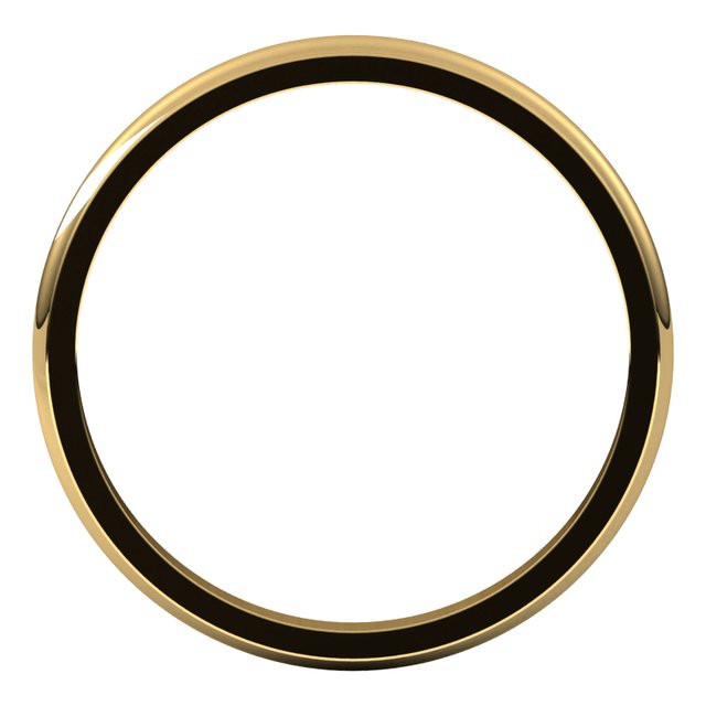 14K Yellow Or White Gold Or Platinum Standard Stepped-Edge Half Round Band