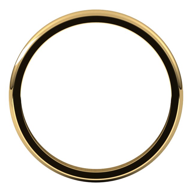 14K Yellow Or White Gold Or Platinum Standard Stepped-Edge Half Round Band