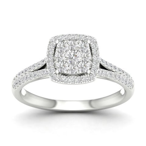 14K White Gold 0.50 Cttw Diamond Ladies Ring