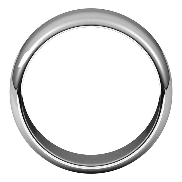 14K Yellow Or White Or Rose Gold Or Sterling Silver Or Platinum Or Palladium Standard Half Round Band