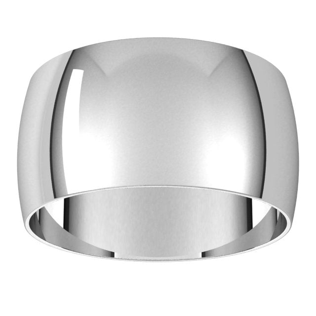 14K Yellow Or White Or Rose Gold Ultra-Lightweight Standard Fit Half Round Band