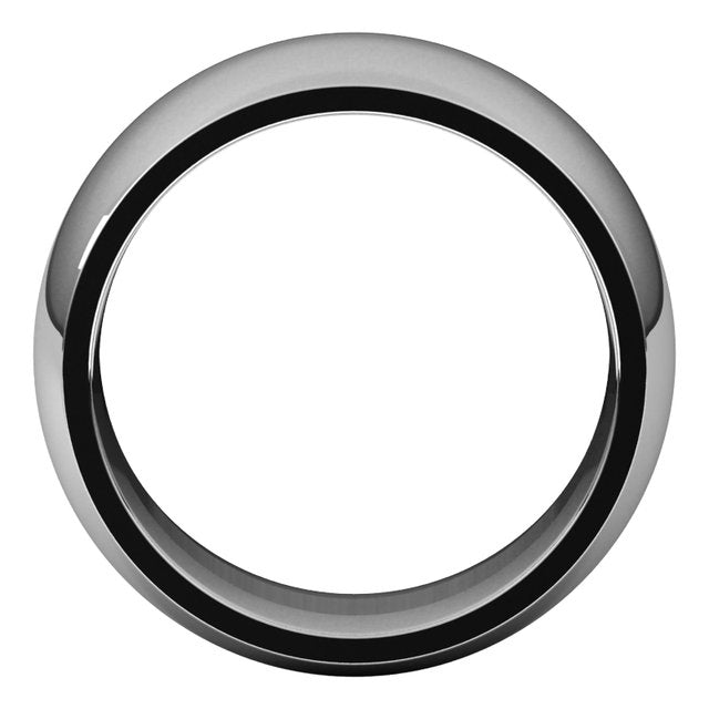 14K Yellow Gold Or Sterling Silver Or Platinum Or Palladium Standard Weight Comfort Fit Half Round Band