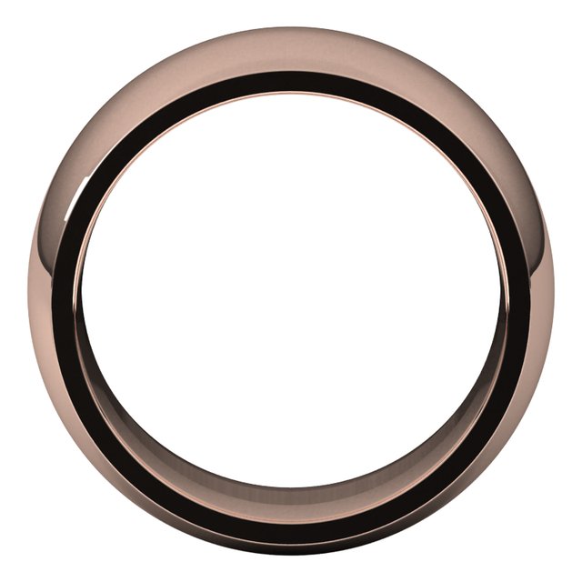 10K Yellow Or White Or Rose Gold Standard Weight Comfort Fit Half Round Band