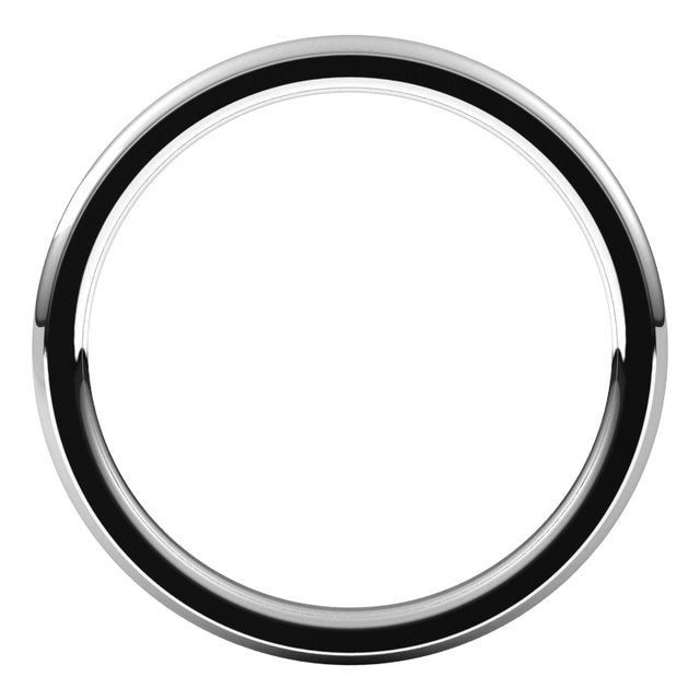 14K Yellow Or White Or Rose Gold Or Sterling Silver Or Platinum Or Palladium Standard Stepped-Edge Comfort-Fit Half Round Band