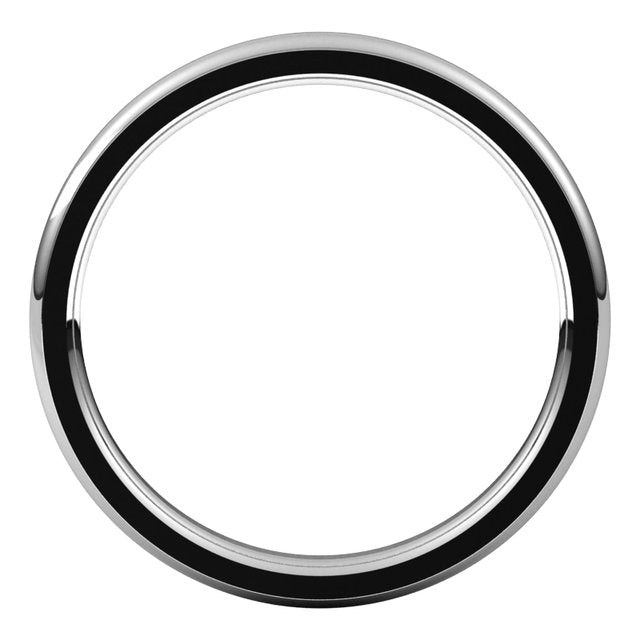 14K Yellow Or White Or Rose Gold Or Sterling Silver Or Platinum Or Palladium Standard Stepped-Edge Comfort-Fit Half Round Band