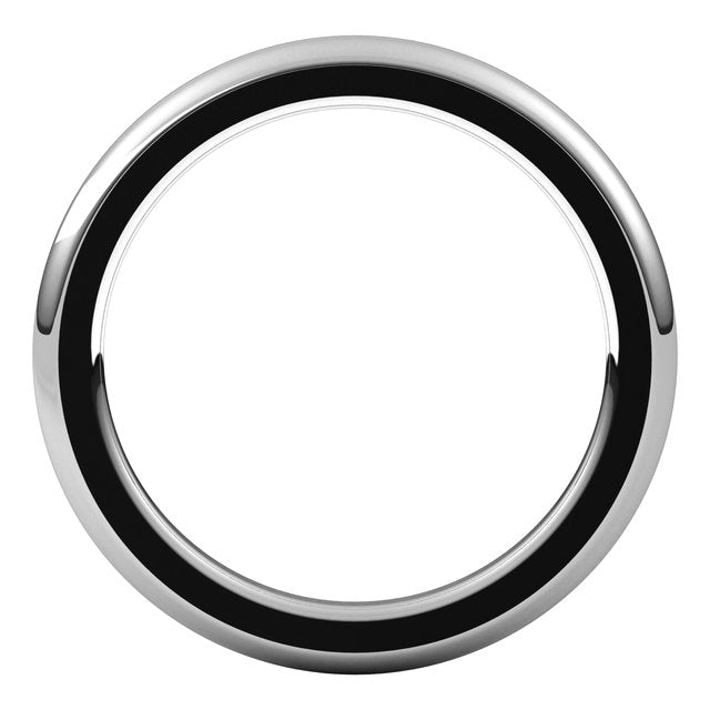 14K Yellow Or White Or Rose Gold Or Sterling Silver Or Platinum Or Palladium Heavyweight Comfort Fit Half Round Heavy Band