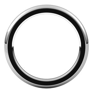 14K White Gold 2 Mm Comfort-Fit Heavyweight Half Round Comfort Fit Heavy Band Size 6