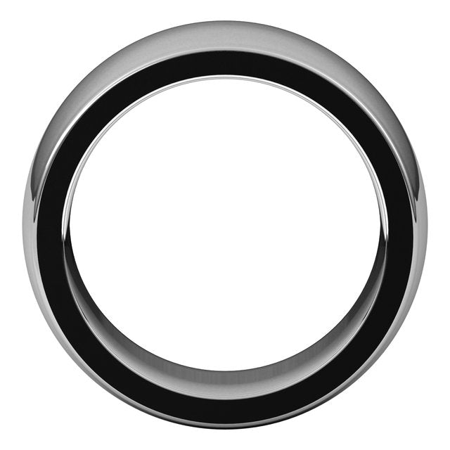 14K Yellow Or White Or Rose Gold Or Sterling Silver Or Platinum Or Palladium Heavyweight Comfort Fit Half Round Heavy Band
