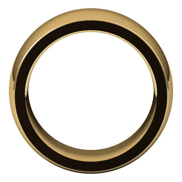14K Yellow Or White Or Rose Gold Or Sterling Silver Or Platinum Or Palladium Heavyweight Comfort Fit Half Round Heavy Band