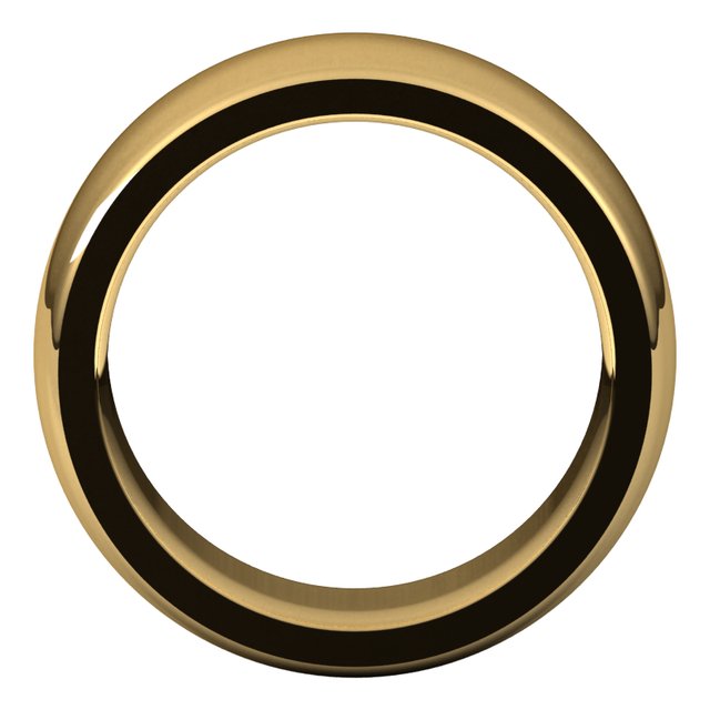 14K Yellow Or White Or Rose Gold Or Sterling Silver Or Platinum Or Palladium Heavyweight Comfort Fit Half Round Heavy Band