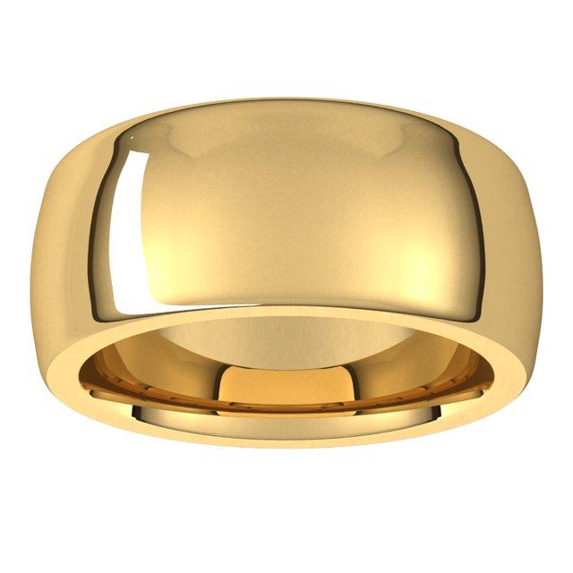 14K Yellow Or White Or Rose Gold Or Sterling Silver Or Platinum Or Palladium Heavyweight Comfort Fit Half Round Heavy Band