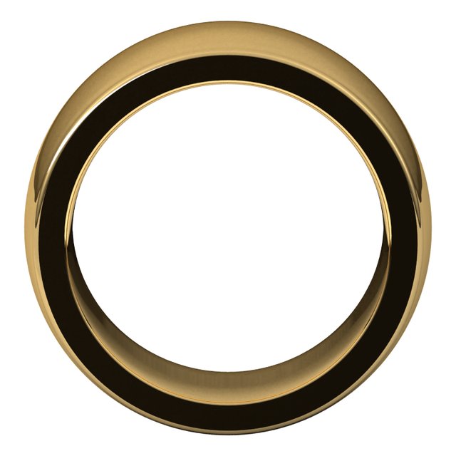 14K Yellow Or White Or Rose Gold Or Sterling Silver Or Platinum Or Palladium Heavyweight Comfort Fit Half Round Heavy Band