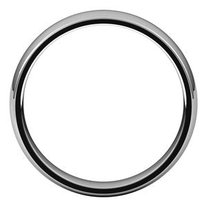 14K Yellow Or White Gold Or Platinum 4.5 Mm Half Round Comfort Fit Light Band