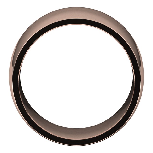 14K Yellow Or White Or Rose Gold Or Palladium Lightweight Comfort-Fit Half Round Band