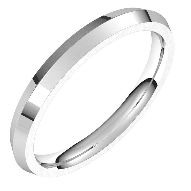 14K Yellow Or White Gold Or Sterling Silver Or Platinum Or Palladium Standard Weight Comfort-Fit Knife Band