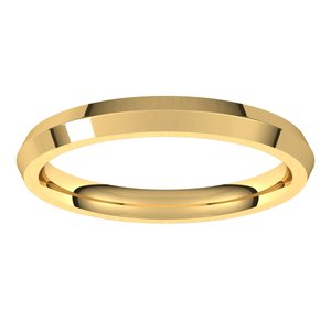 18K Yellow Gold Standard Weight Knife Edge Comfort Fit Band