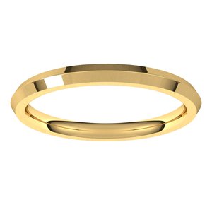 10K Yellow Gold 2 Mm Knife Edge Comfort Fit Band Size 8