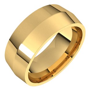 18K Yellow Gold Standard Weight Knife Edge Comfort Fit Band