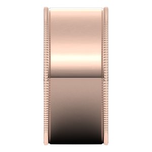 10K Yellow Or White Or Rose Gold Milgrain Comfort-Fit Flat Band