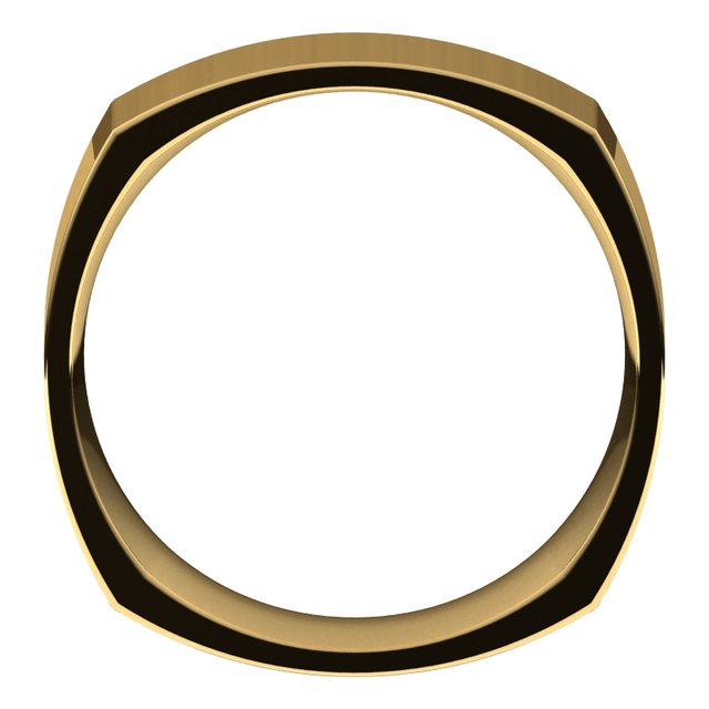 18K Yellow Or White Gold Standard Weight Comfort-Fit Square Band