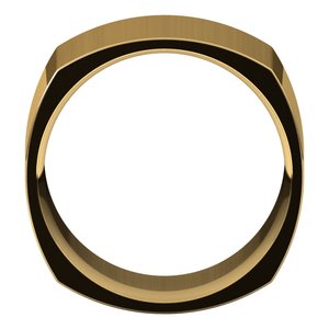 18K Yellow Or Rose Gold 12 mm Square Comfort Fit Band