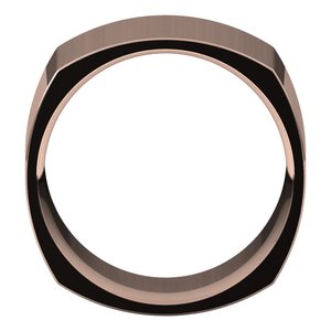 18K Yellow Or Rose Gold 12 mm Square Comfort Fit Band