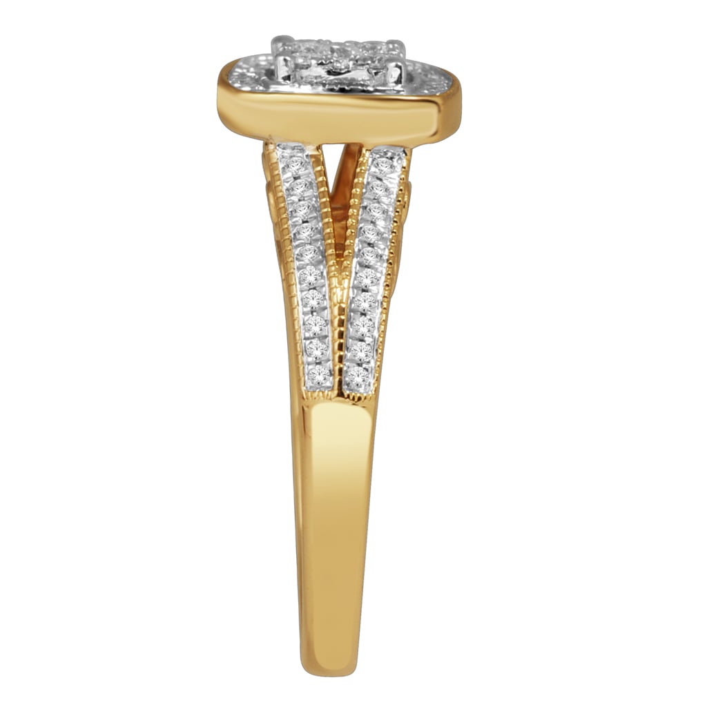 10K Yellow Gold 0.33 Cttw Diamond Ladies Ring
