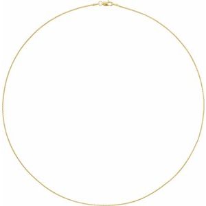 14K Yellow Or Rose Gold Or Sterling Silver 1 Mm Lobster Clasp Polished Rounded Box Chain