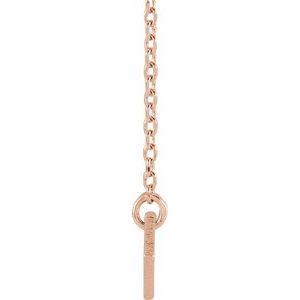 18K Rose Gold-Plated Sterling Silver Engravable Geometric 16-18" Necklace