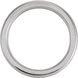 Cobalt Matte 8.5 8 Mm Polished Comfort-Fit Band With Matte Finish Size 8.5