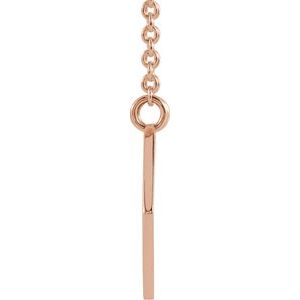 18K Rose Gold-Plated Sterling Silver 14 mm Engravable Hexagon 16" Necklace