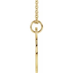 14K Yellow Gold Star Cutout 15 Mm 16-18 In Polished Disc Necklace