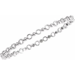 Sterling Silver 7 In Polished Bangle Bracelet