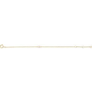 14K Yellow Gold Pearl 3 Mm Imitation Pearl Youth Birthstone Bracelet, Length: 5.5 In