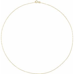 14K Yellow Gold Box Chain, Length: 7 In, Width: .55 Mm