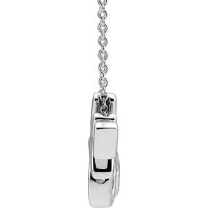 Sterling Silver 7.85 Mm 16-18 In Polished Love Necklace