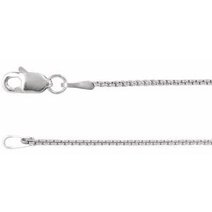 14K Yellow Or Rose Gold Or Sterling Silver 1 Mm Lobster Clasp Polished Rounded Box Chain