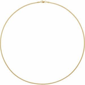 14K Yellow Gold Filled .75 Mm Spring Ring Polished Box Chain